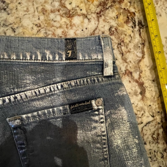 Seven For all Mankind silver and denim shorts - Picture 7 of 8